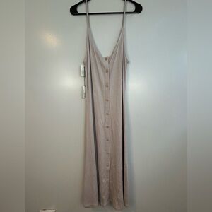 NWT Aritzia Babaton Jayce Ribbed Tank Dress in Lila Fog Size Large